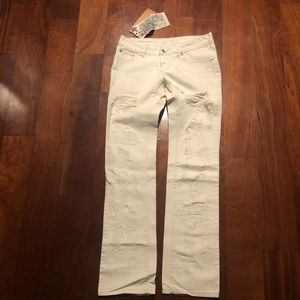 🆕 BT by jeans white ripped jean 14-16 size